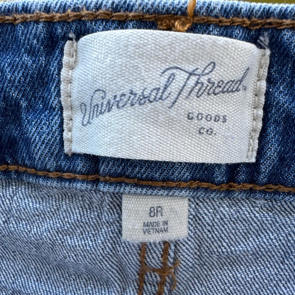 Universal Thread Vintage Straight Medium Blue Denim Straight Leg Jeans Size 8 R - Picture 4 of 12